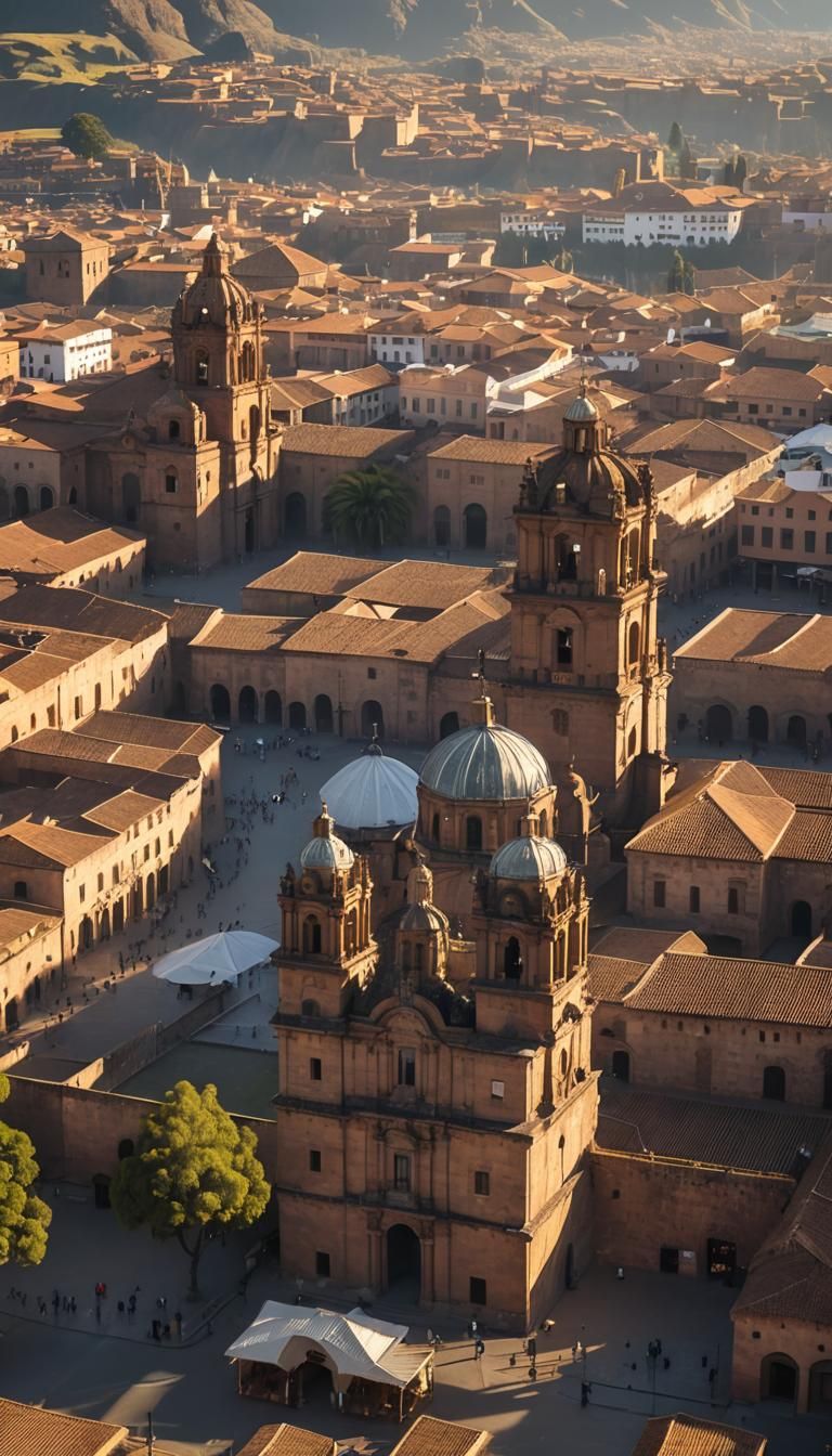 Colonial Andean Architecture in Cusco's Plaza de Armas