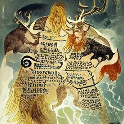 Epic Norse Mythology Scene