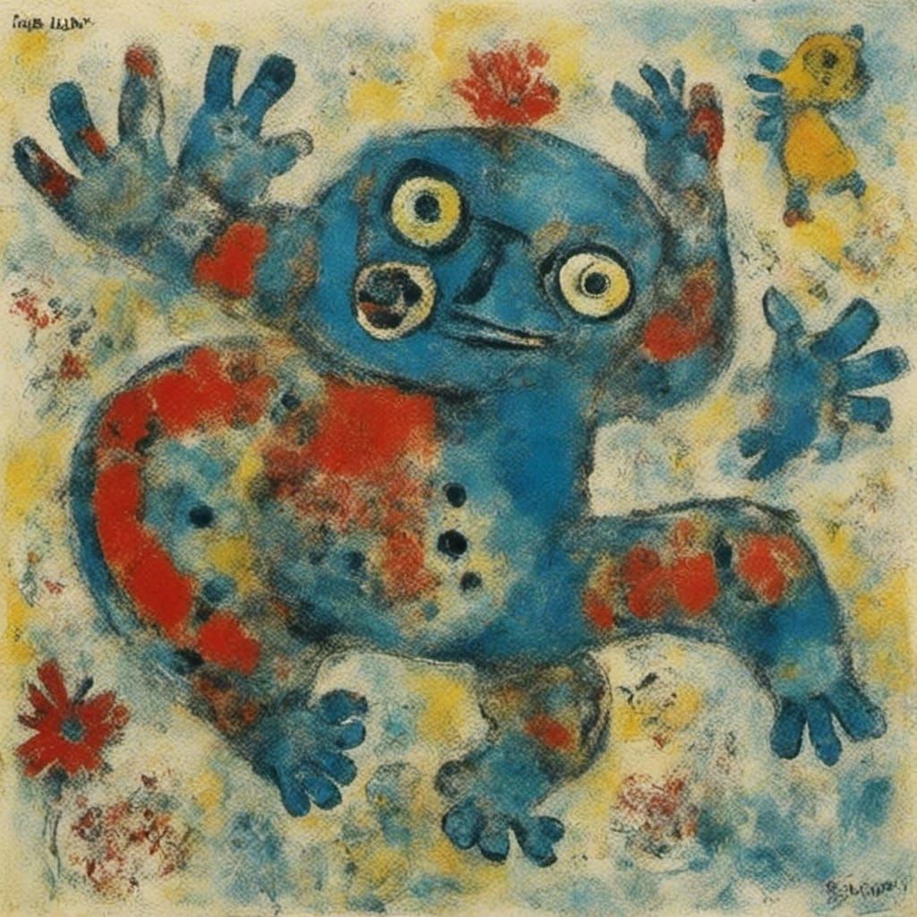 Dreamlike Figures Dance in Abstract Expressionist Style