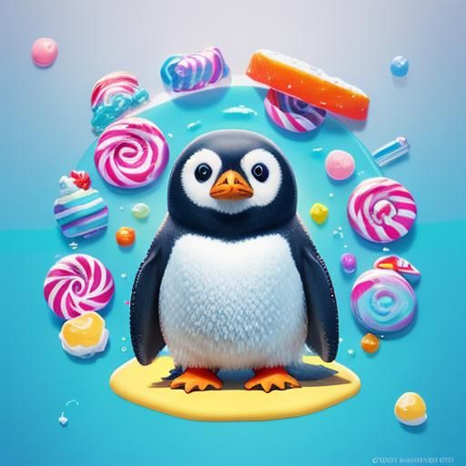 Adorable Baby Animals in Candy Art Style