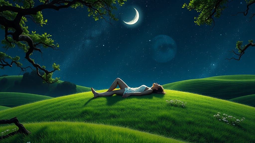 Ethereal Landscape of Serene Reclination