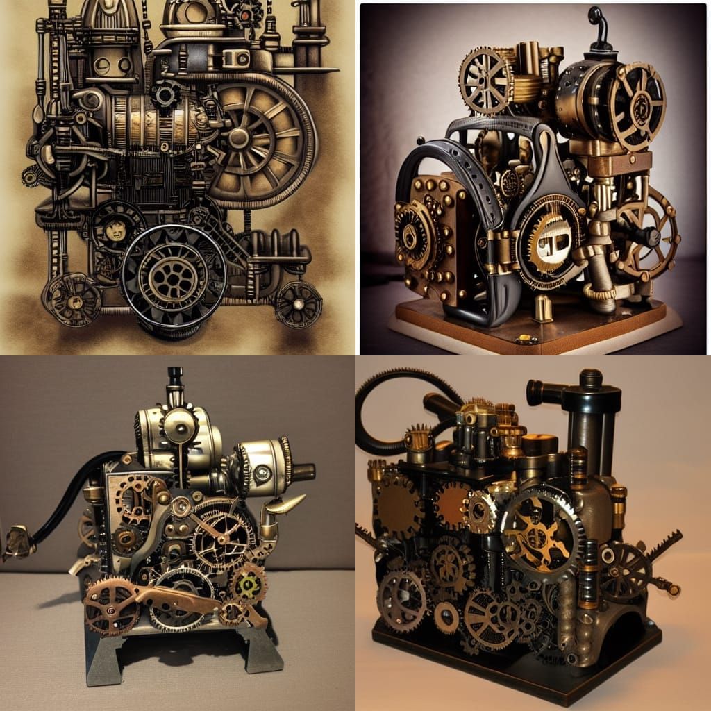 Detailed Steampunk Engine Design