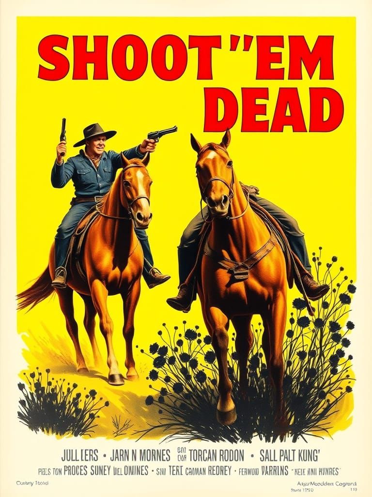 1930s Adventure Film Poster: Shoot 'Em Dead