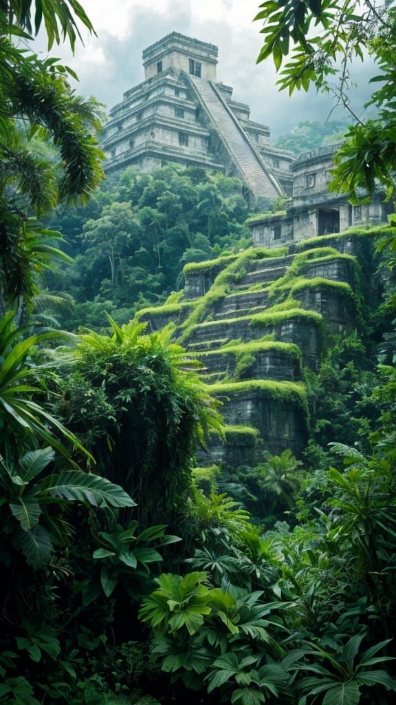 Ancient Mesoamerican Ruins Reclaimed by Jungle