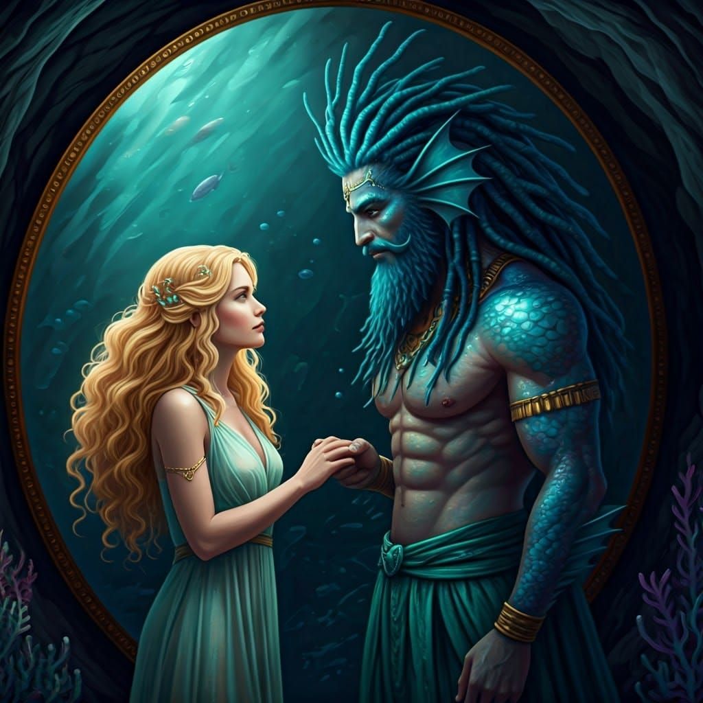 Ethereal Realm Reflected in Antique Mirror