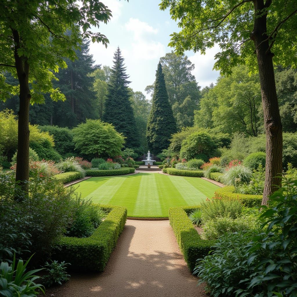 Vast and Beautiful Garden Landscape