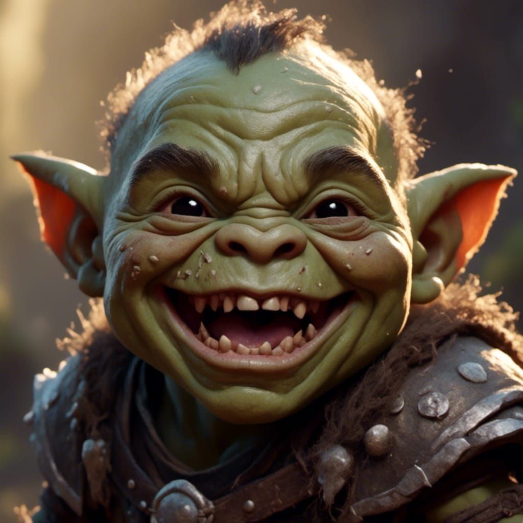 Adorable Orc Baby's First Teeth in D&D Style