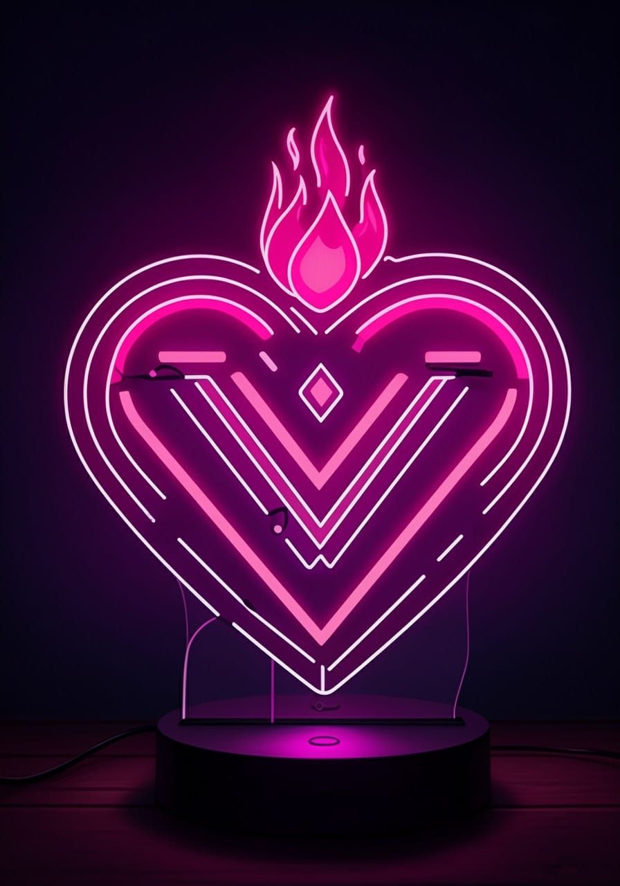 Arcane's Violet in Neon Line-Art Design