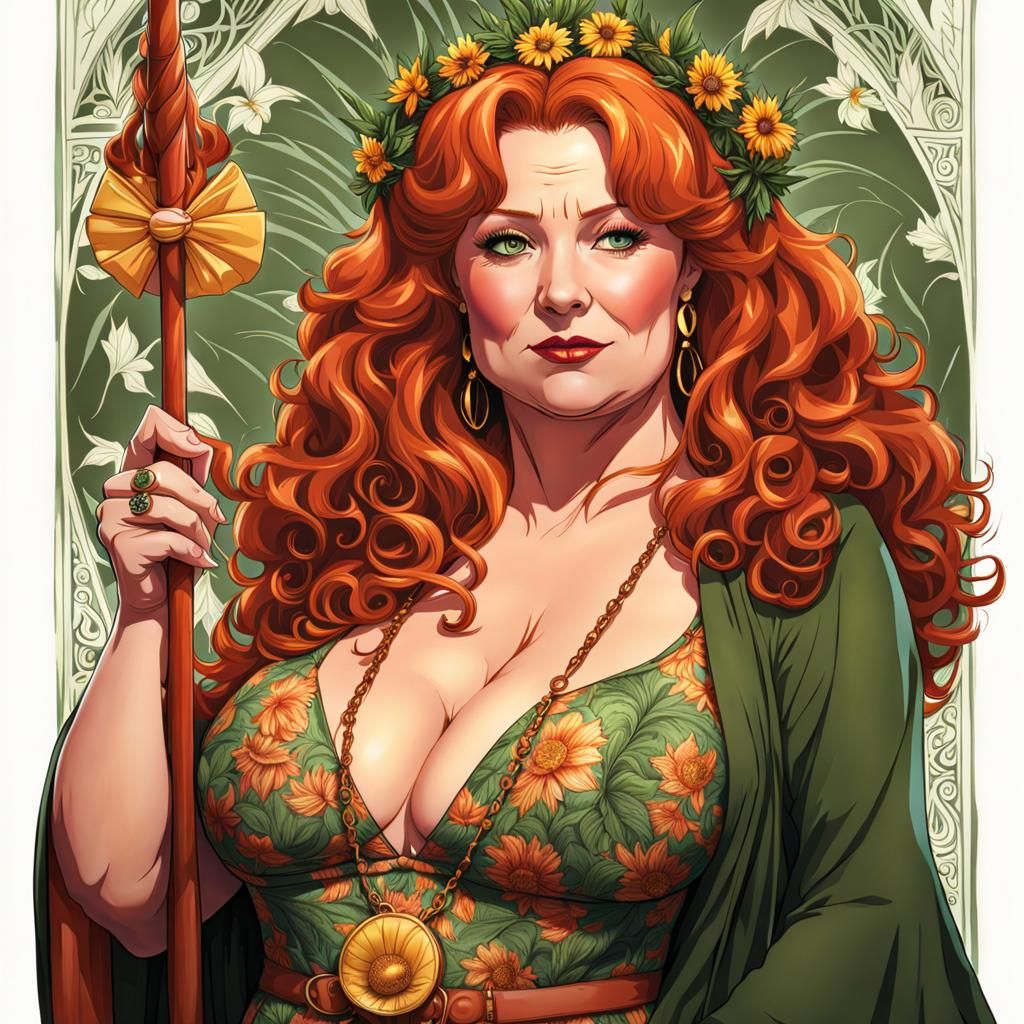 Mature Witch in Transparent Bikini