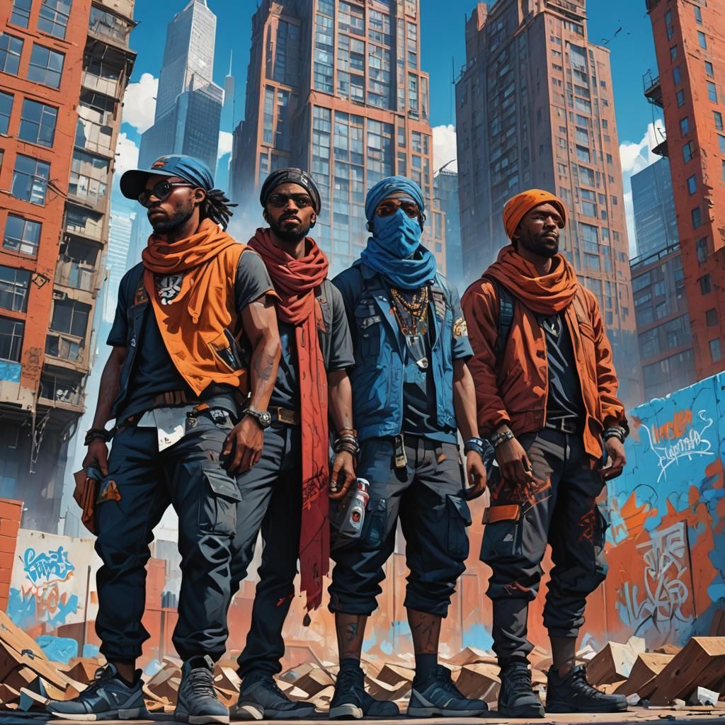 Fantasy Nottingham Gang in a Matte Painting Style