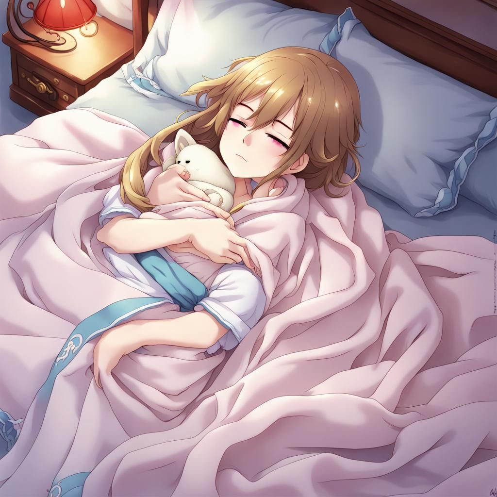 Anime Princess Sleeping with Blanket