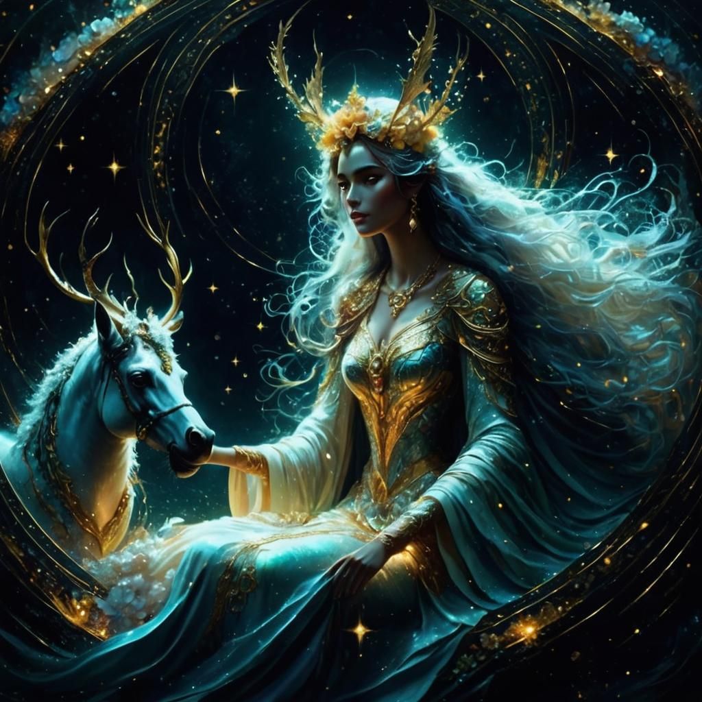 Mermaid Portrait in Dreamy Fantasy Style