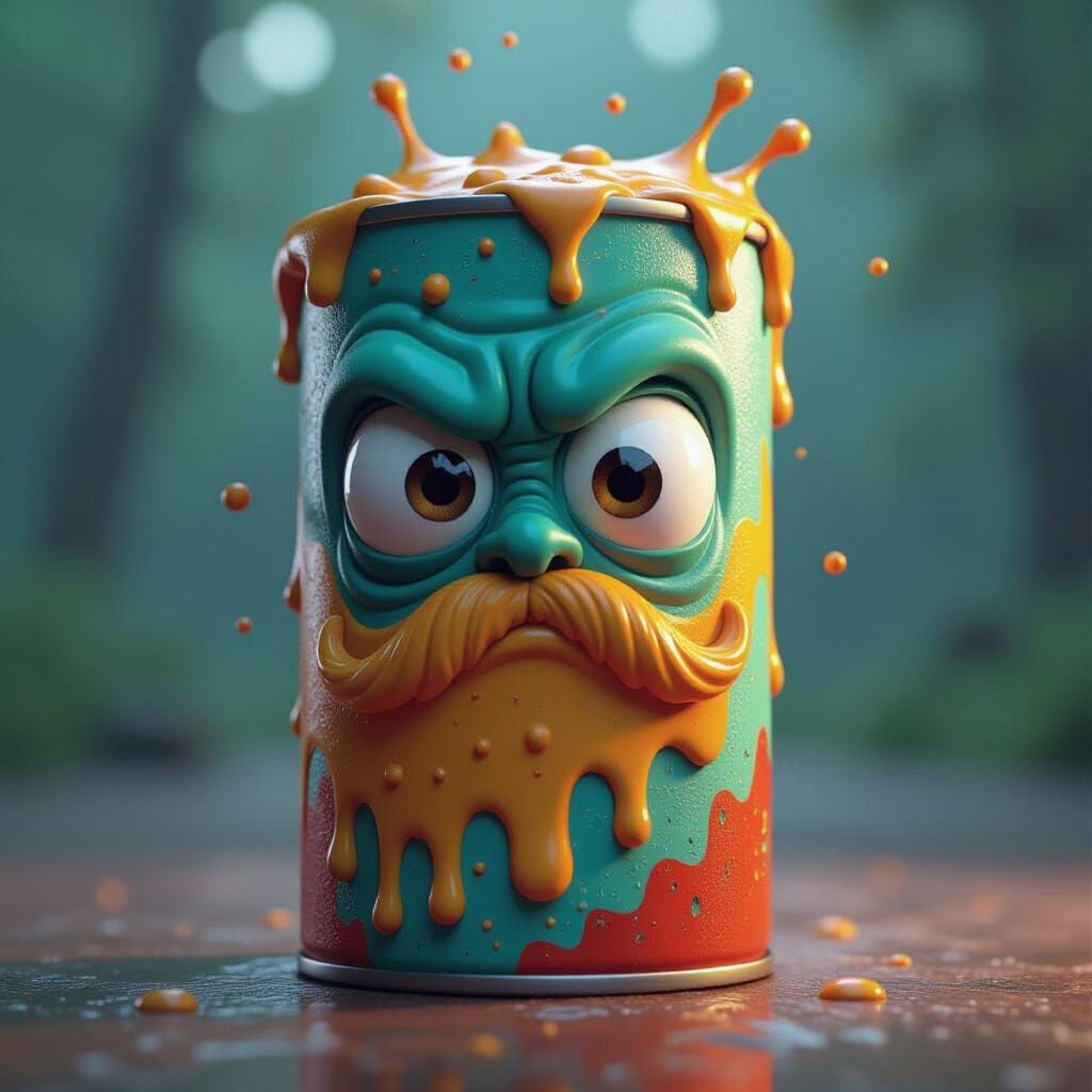 Mr. Soup Can Head: Fantastical Matte Painting