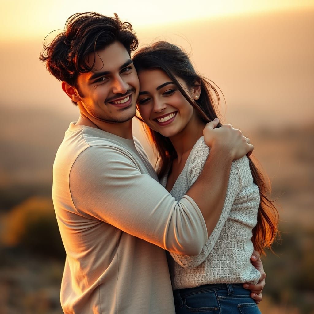 Warmth of Young Love Captured in Golden Hour