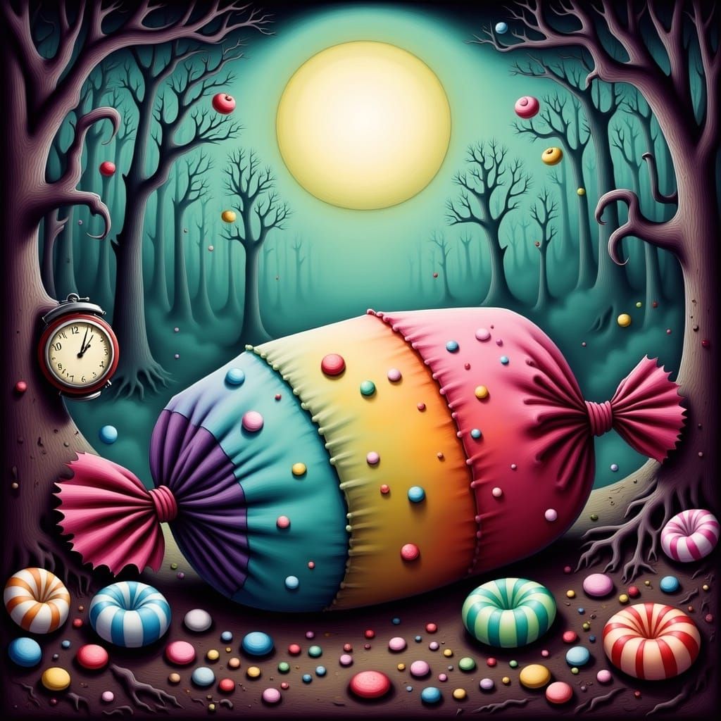 Giant Shimmering Candy Wrapper in Whimsical Style