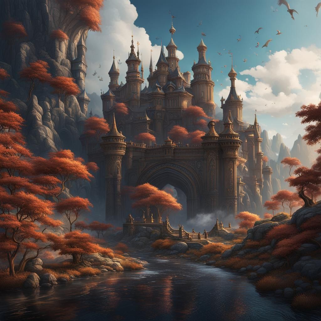 Fantastical Matte Painting in Deep Color