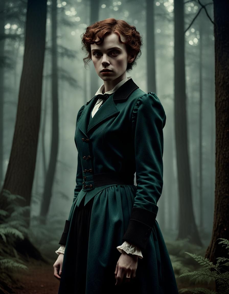 Mina Harker Portrait in Gothic Victorian Style