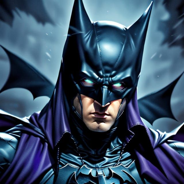 Batman Fights Villains in Gothic Comic Art Style