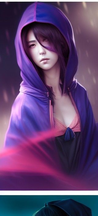 Beautiful Japanese Cleric in Digital Illustration Style