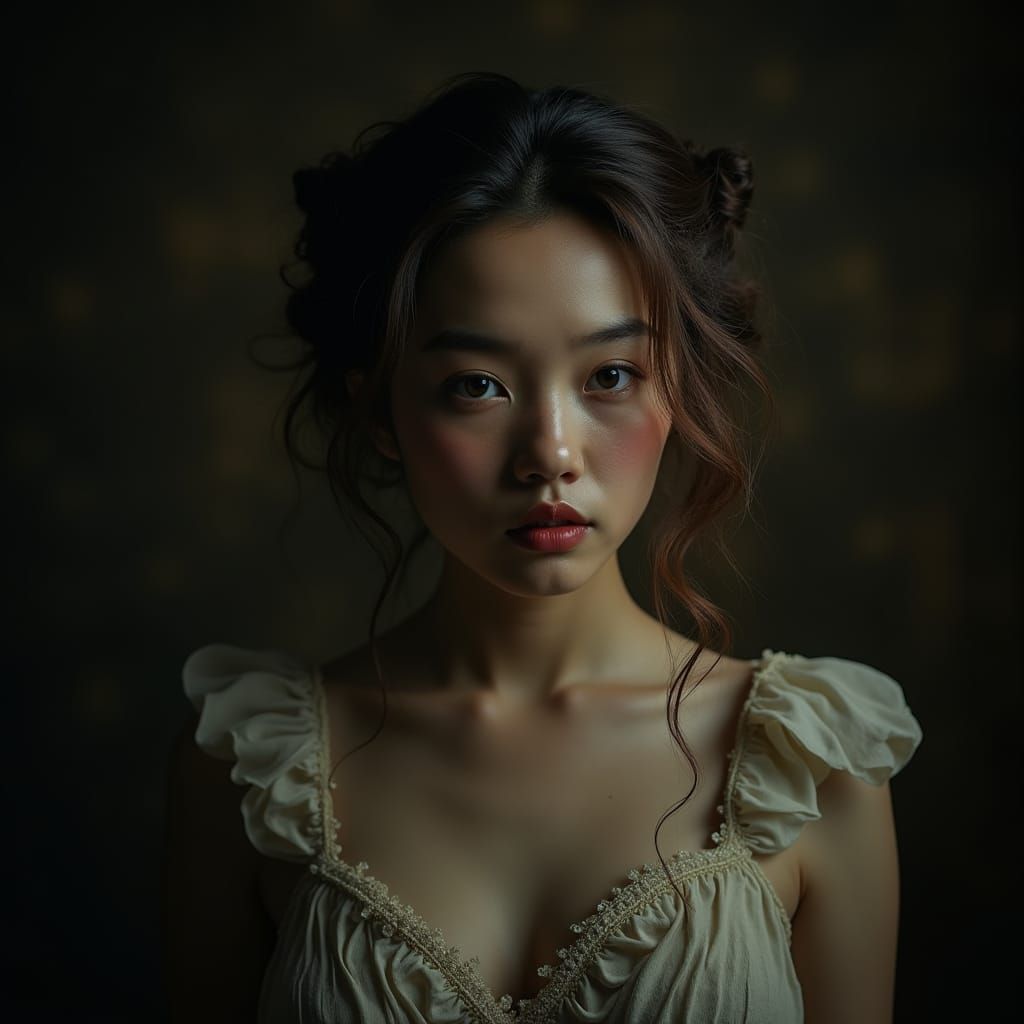 Cinematic Portrait of Miss Bread's Cousin in Hyperrealism