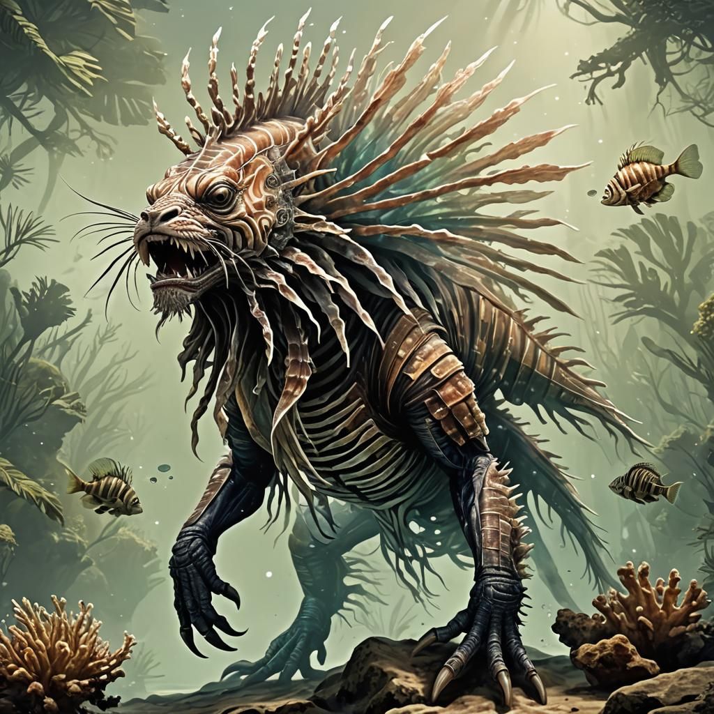 Exotic Alien Creatures on Distant Exoplanet