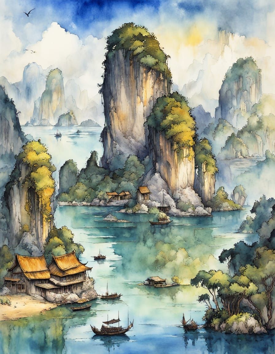 Phuket's Phang Nga Bay High Fantasy Landscape