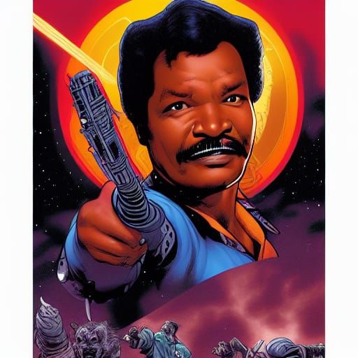 Lando Calrissian in Comic Book Art Style