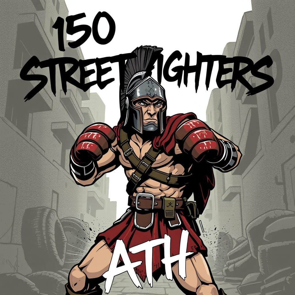 Spartan Boxer in Urban Graffiti Style