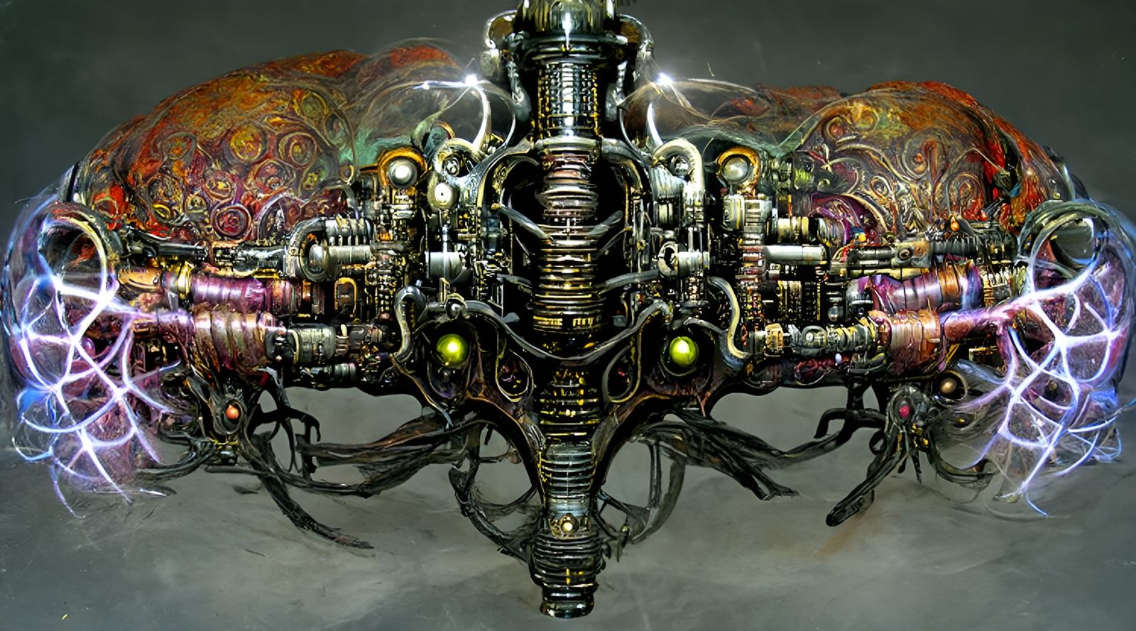 Steampunk Biomechanical Doomsday Device in 8K