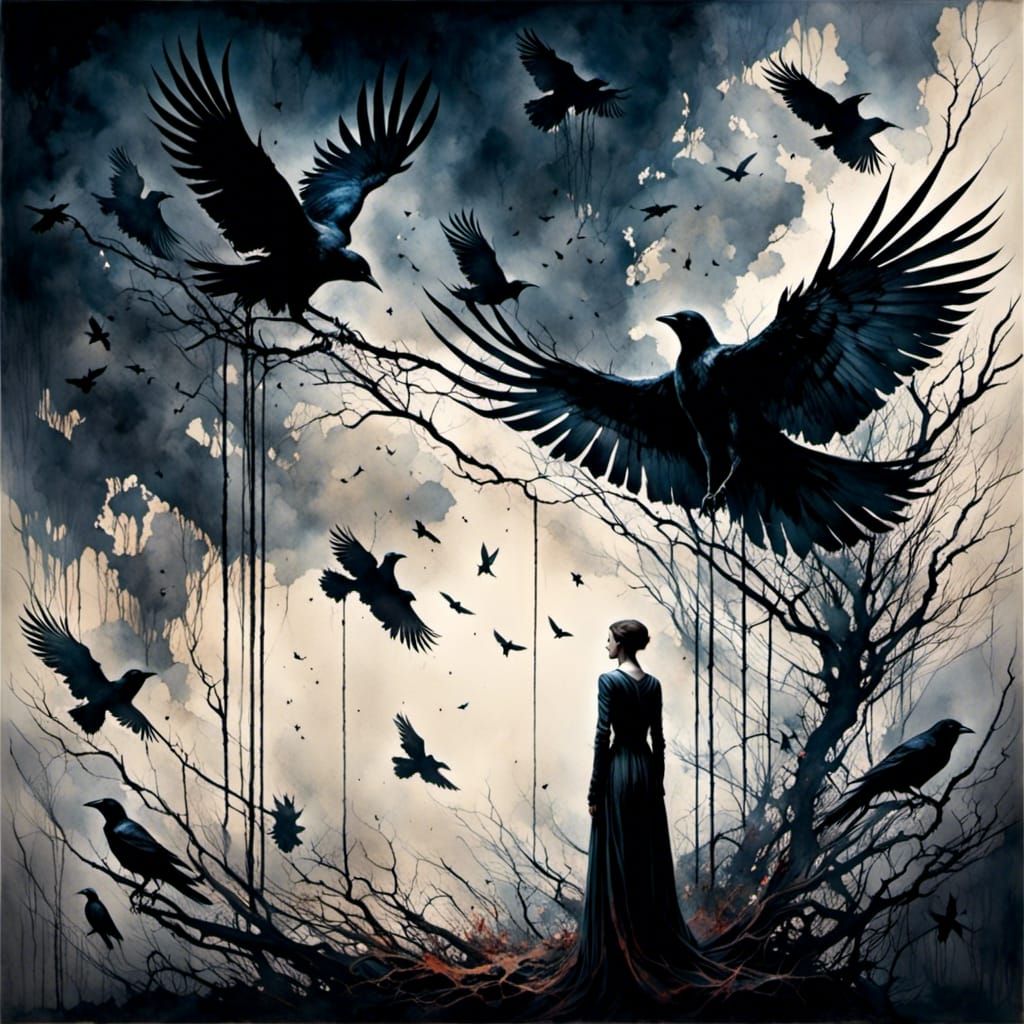 Dark and Ominous Murder of Crows
