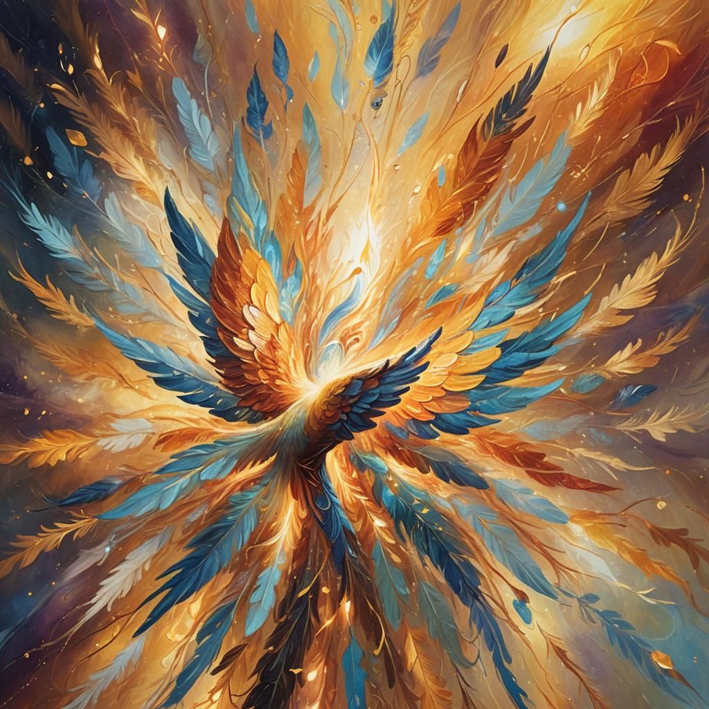 Divine Creation Spark in Oil Painting Style