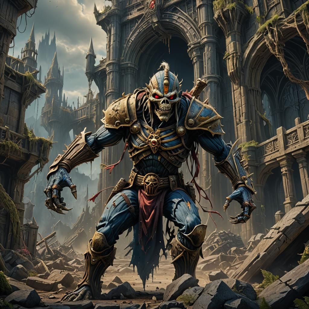 Iron Maiden Eddie Detailed Matte Painting