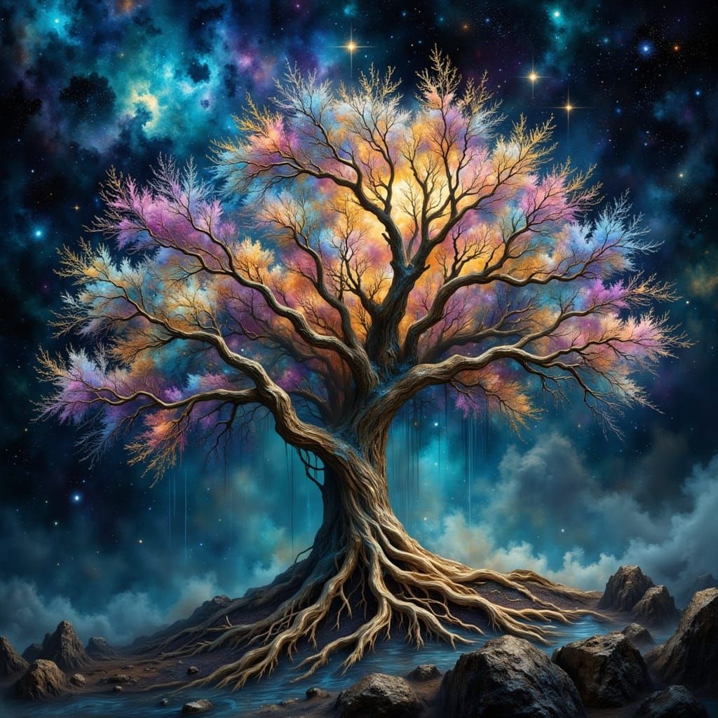 The Starlight Tree of Cosmic Blooms