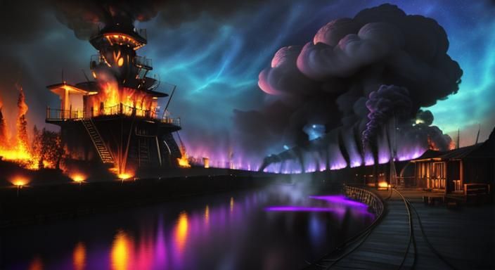 Psychedelic Rock Masterpiece with Vivid Colors