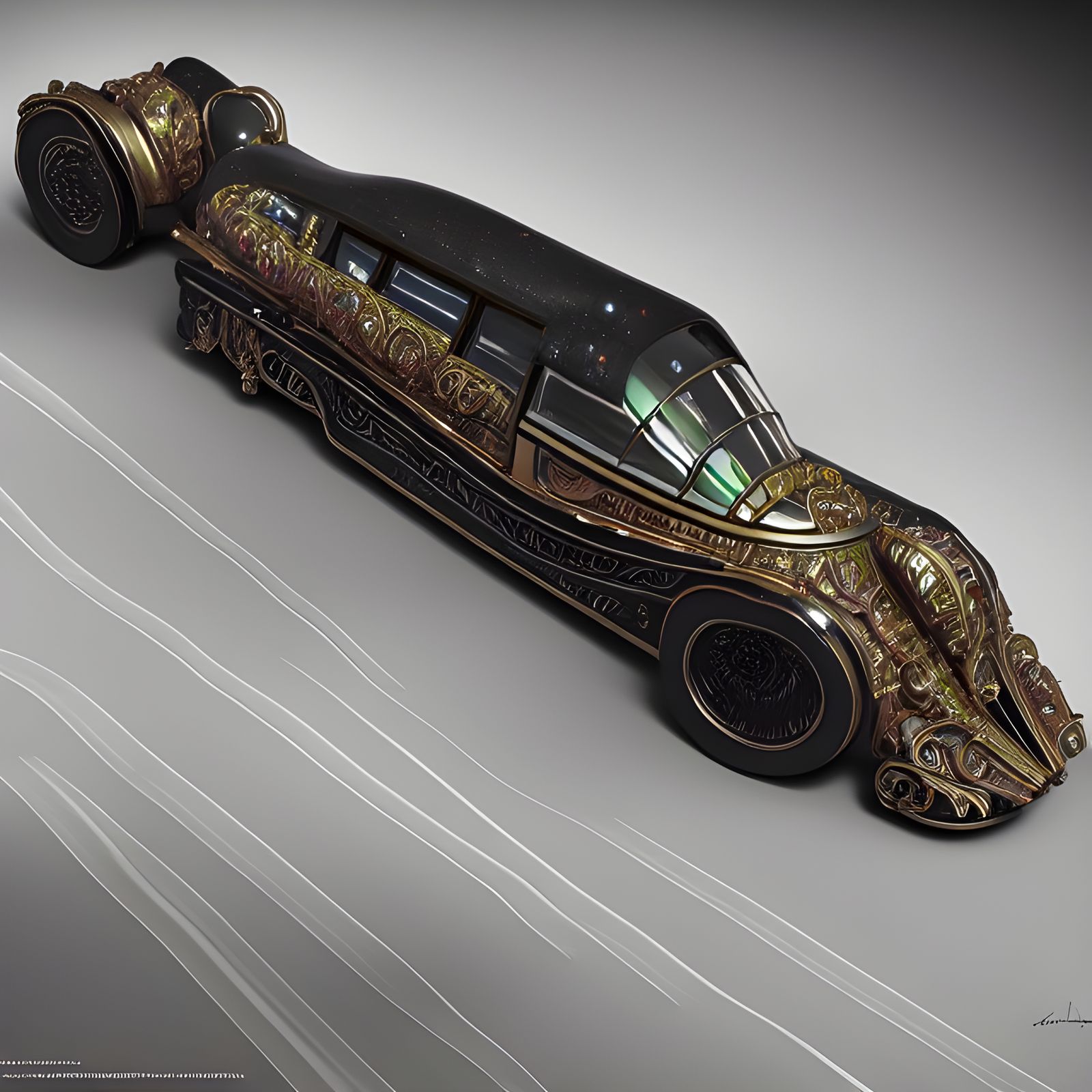 Detailed Ornate Post-Production Image in 3D Style