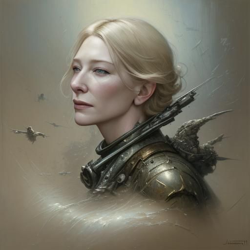 Cate Blanchett Portrait in Oils