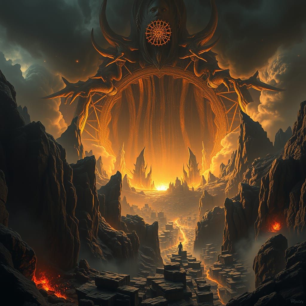 Biblical Epic Digital Painting of Majestic Landscape