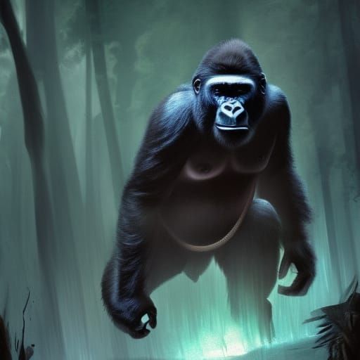 Dark Fantasy Gorilla Tag Art in 8K Resolution