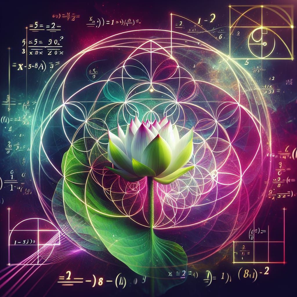 Sacred Geometry: Fibonacci Spiral Lotus Flower