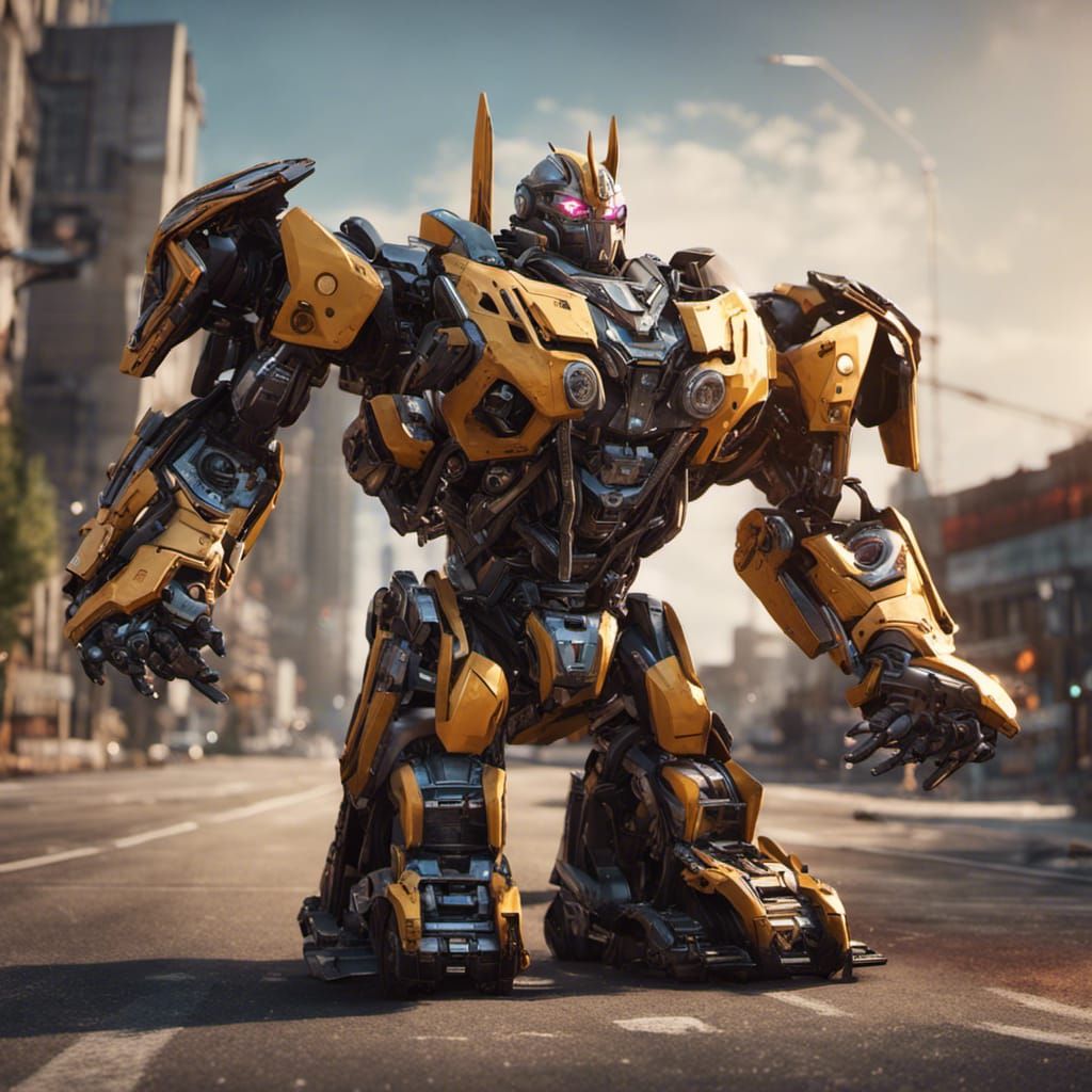 Robot Transformer Car in Epic 3D Detail