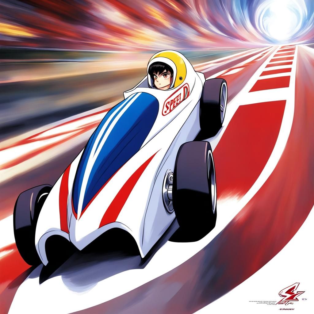 Speed Racer Anime Key Visual Manga Style