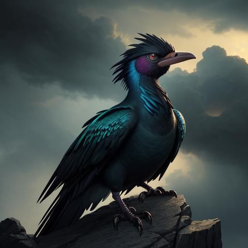 Majestic Pokémon Hybrid in Dark Fantasy Style