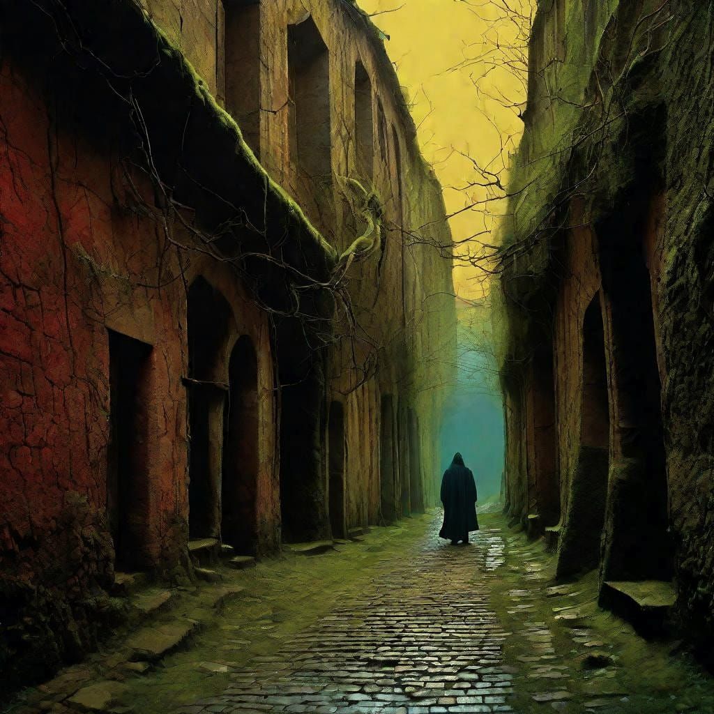 Whimsigoth Alleys in Dark Fantasy Landscape