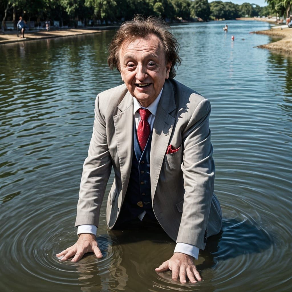 Comedian Ken Dodd Warns of Water's Gravity