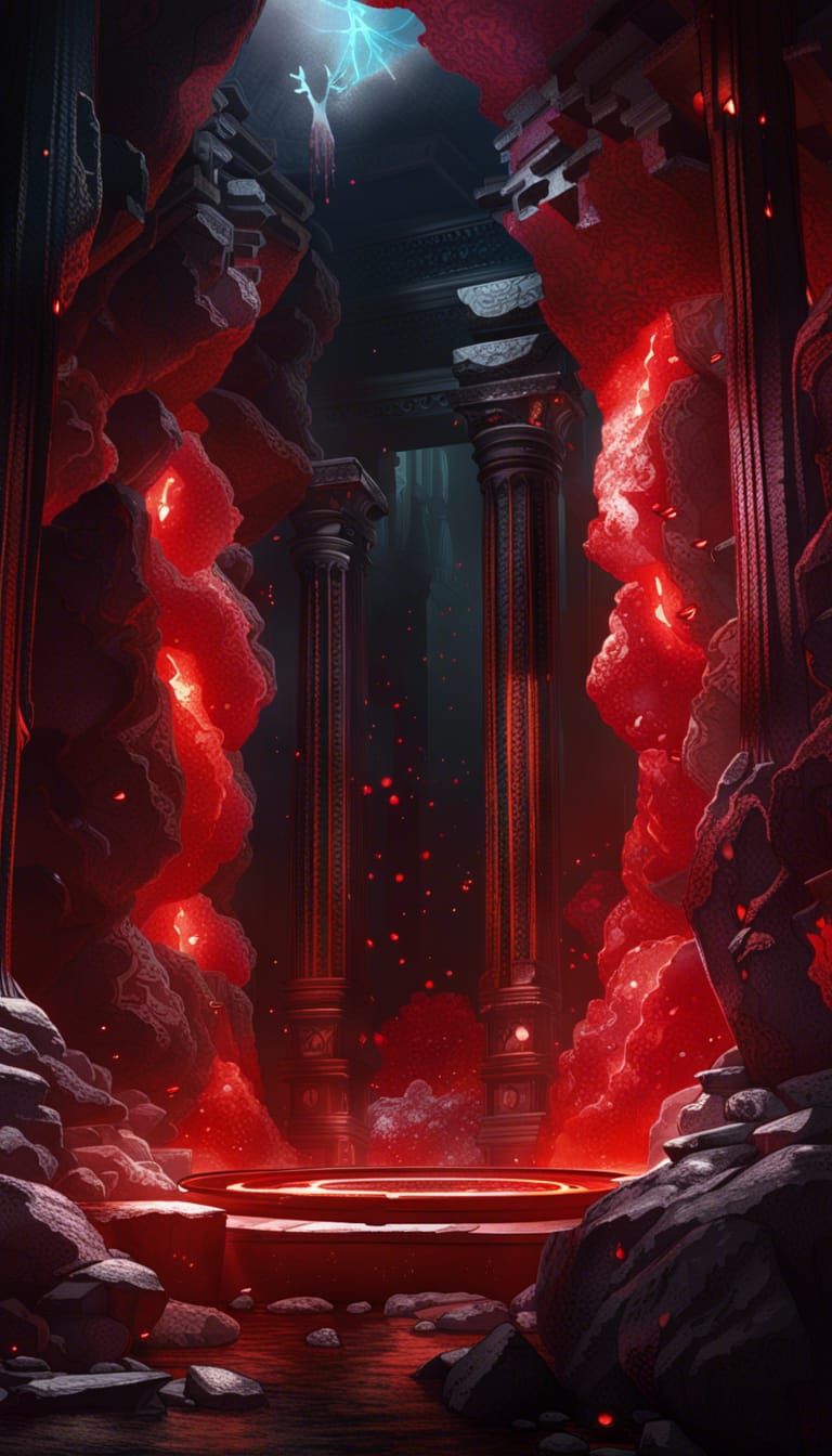 Gigantic Glowing Geode Crystal in Roman Crystal Chamber