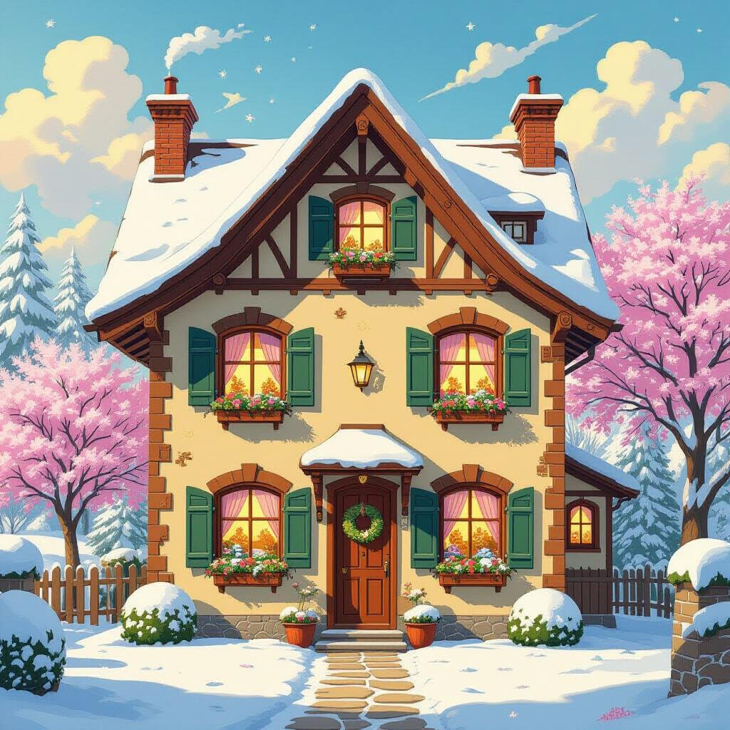 Four Seasons House in Whimsical Style