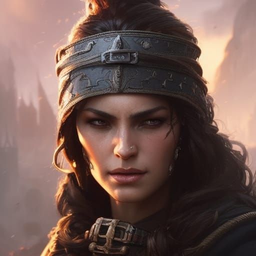 Dwarven Bandit Rogue Portrait in Dark Fantasy Style