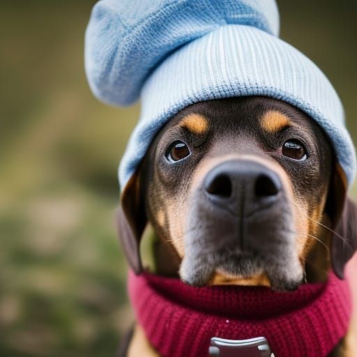 Dog with Beanie in Professional Photography