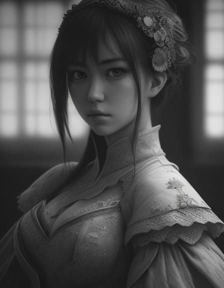 Hyperrealistic Waifu Portrait in Sharp Focus