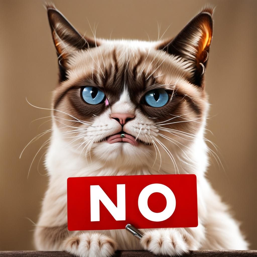 Grumpy Cat Saying No